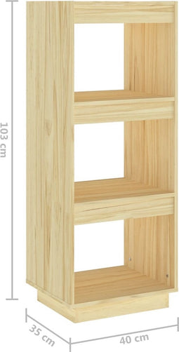 vidaXL - Boekenkast - / - kamerscherm - 40x35x103 - cm - massief - grenenhout