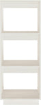 vidaXL - Boekenkast/kamerscherm - 40x35x103 - cm - massief - grenenhout - wit