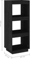 vidaXL - Boekenkast/kamerscherm - 40x35x103 - cm - massief - grenenhout - zwart