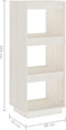 vidaXL - Boekenkast/kamerscherm - 40x35x103 - cm - massief - grenenhout - wit