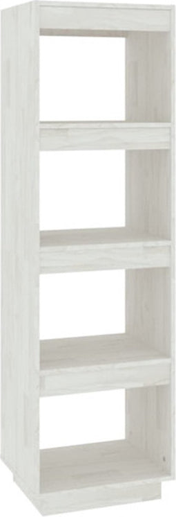 vidaXL - Boekenkast/kamerscherm - 40x35x135 - cm - massief - grenenhout - wit