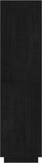 vidaXL - Boekenkast/kamerscherm - 40x35x135 - cm - massief - grenenhout - zwart