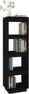 vidaXL - Boekenkast/kamerscherm - 40x35x135 - cm - massief - grenenhout - zwart