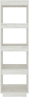 vidaXL - Boekenkast/kamerscherm - 40x35x135 - cm - massief - grenenhout - wit