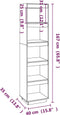 vidaXL - Boekenkast/kamerscherm - 40x35x167 - cm - grenenhout - honingbruin