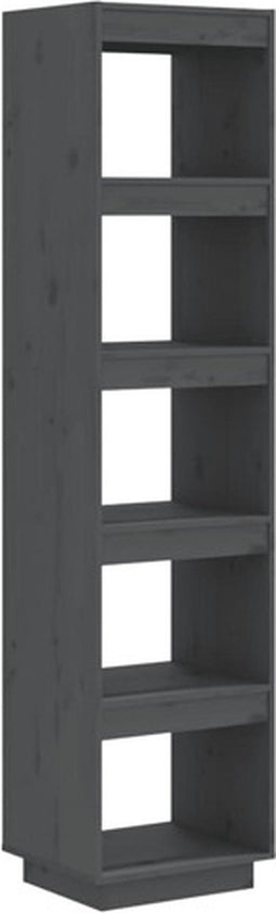 vidaXL - Boekenkast/kamerscherm - 40x35x167 - cm - massief - grenenhout - grijs