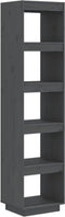 vidaXL - Boekenkast/kamerscherm - 40x35x167 - cm - massief - grenenhout - grijs