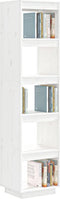 vidaXL - Boekenkast/kamerscherm - 40x35x167 - cm - massief - grenenhout - wit