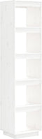 vidaXL - Boekenkast/kamerscherm - 40x35x167 - cm - massief - grenenhout - wit