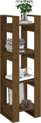 vidaXL - Boekenkast/kamerscherm - 41x35x125 - cm - massief - hout - honingbruin