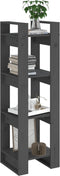vidaXL - Boekenkast/kamerscherm - 41x35x125 - cm - massief - grenenhout - grijs