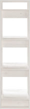 vidaXL - Boekenkast/kamerscherm - 41x35x125 - cm - massief - grenenhout - wit