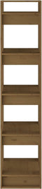 vidaXL - Boekenkast/kamerscherm - 41x35x160 - cm - grenenhout - honingbruin