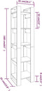 vidaXL - Boekenkast/kamerscherm - 41x35x160 - cm - massief - grenenhout