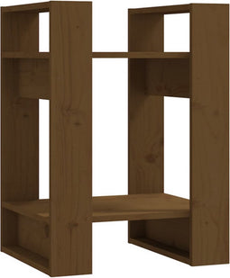 vidaXL - Boekenkast/kamerscherm - 41x35x57 - cm - grenenhout - honingbruin