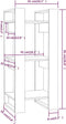 vidaXL - Boekenkast/kamerscherm - 41x35x91 - cm - massief - grenenhout