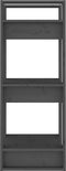 vidaXL - Boekenkast/kamerscherm - 41x35x91 - cm - massief - grenenhout - grijs