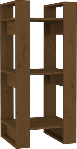 vidaXL - Boekenkast/kamerscherm - 41x35x91 - cm - massief - hout - honingbruin