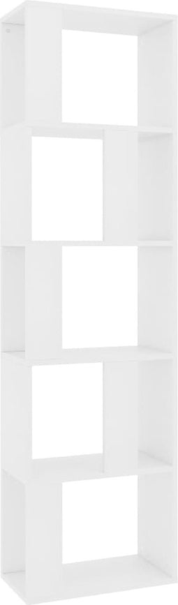 vidaXL - Boekenkast/kamerscherm - 45x24x159 - cm - bewerkt - hout - wit