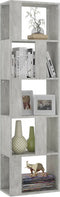 vidaXL - Boekenkast/kamerscherm - 45x24x159 - cm - bewerkt - hout - betongrijs