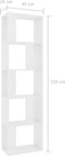 vidaXL - Boekenkast/kamerscherm - 45x24x159 - cm - bewerkt - hout - wit