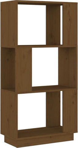 vidaXL - Boekenkast/kamerscherm - 51x25x101 - cm - grenenhout - honingbruin