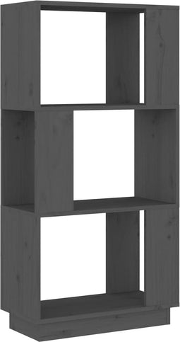 vidaXL - Boekenkast/kamerscherm - 51x25x101 - cm - massief - grenenhout - grijs