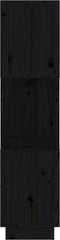 vidaXL - Boekenkast/kamerscherm - 51x25x101 - cm - massief - grenenhout - zwart