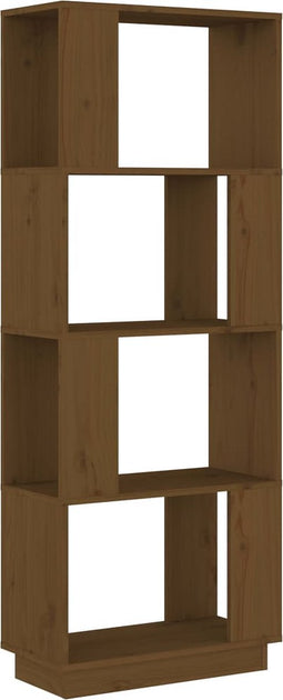 vidaXL - Boekenkast/kamerscherm - 51x25x132 - cm - grenenhout - honingbruin