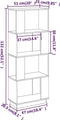 vidaXL - Boekenkast/kamerscherm - 51x25x132 - cm - grenenhout - honingbruin