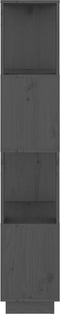 vidaXL - Boekenkast/kamerscherm - 51x25x132 - cm - massief - grenenhout - grijs