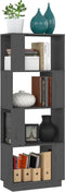 vidaXL - Boekenkast/kamerscherm - 51x25x132 - cm - massief - grenenhout - grijs