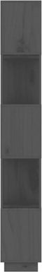 vidaXL - Boekenkast/kamerscherm - 51x25x163,5 - cm - massief - grenenhout - grijs