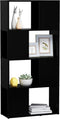 vidaXL - Boekenkast/kamerscherm - 60x24x124,5 - cm - bewerkt - hout - zwart