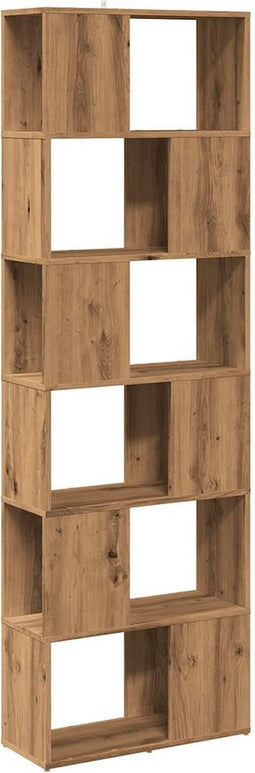vidaXL - Boekenkast/kamerscherm - 60x24x186 - cm - artisanaal - eikenkleur