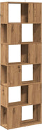 vidaXL - Boekenkast/kamerscherm - 60x24x186 - cm - artisanaal - eikenkleur
