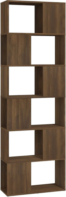vidaXL - Boekenkast/kamerscherm - 60x24x186 - cm - bruin - eikenkleur