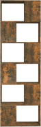 vidaXL - Boekenkast/kamerscherm - 60x24x186 - cm - gerookt - eikenkleurig