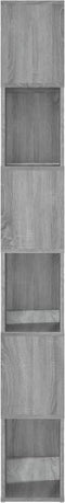 vidaXL - Boekenkast/kamerscherm - 60x24x186 - cm - grijs - sonoma - eiken