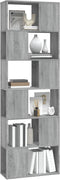 vidaXL - Boekenkast/kamerscherm - 60x24x186 - cm - grijs - sonoma - eiken