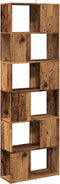 vidaXL - Boekenkast/kamerscherm - 60x24x186 - cm - oud - houtkleurig