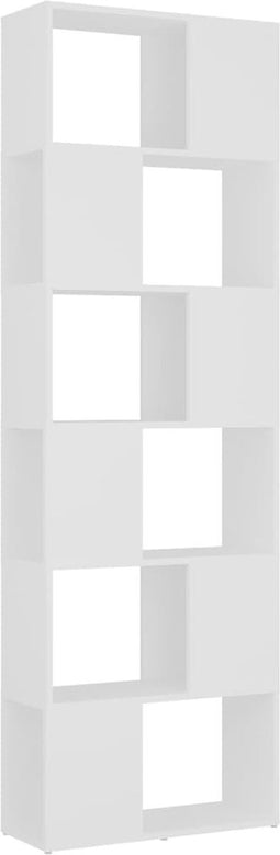 vidaXL - Boekenkast/kamerscherm - 60x24x186 - cm - wit