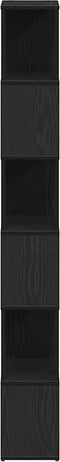 vidaXL - Boekenkast/kamerscherm - 60x24x186 - cm - zwart - eikenkleurig