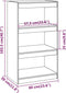 vidaXL - Boekenkast/kamerscherm - 60x30x103,5 - cm - grenenhout - honingbruin