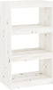 vidaXL - Boekenkast/kamerscherm - 60x30x103,5 - cm - massief - grenenhout - wit