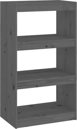 vidaXL - Boekenkast/kamerscherm - 60x30x103,5 - cm - massief - grenenhout - grijs