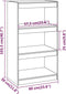 vidaXL - Boekenkast/kamerscherm - 60x30x103,5 - cm - massief - grenenhout