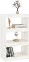 vidaXL - Boekenkast/kamerscherm - 60x30x103,5 - cm - massief - grenenhout - wit