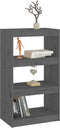 vidaXL - Boekenkast/kamerscherm - 60x30x103,5 - cm - massief - grenenhout - grijs