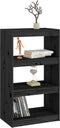 vidaXL - Boekenkast/kamerscherm - 60x30x103,5 - cm - massief - grenenhout - zwart